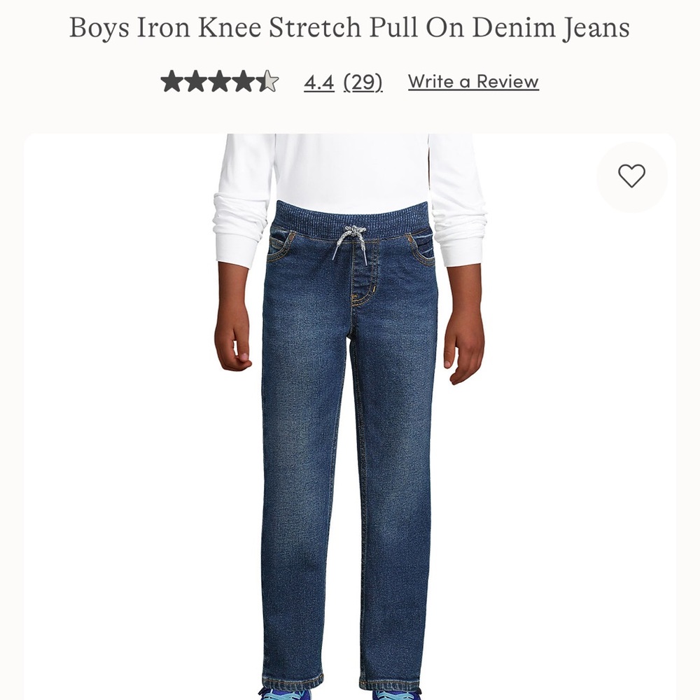 Lands' End Boys' Stretch Denim Jeans